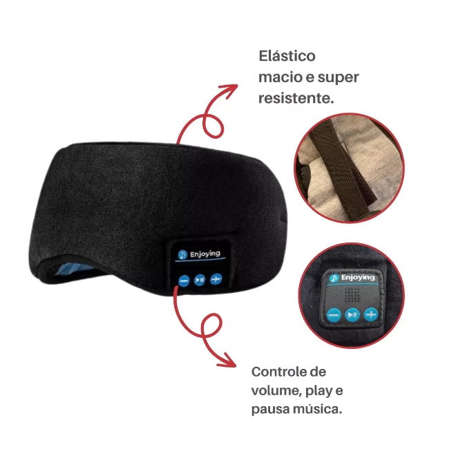 Máscara de Dormir com  Fone De Ouvido Bluetooth Confortável