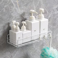 Suporte Plástico Com Adesivo Decoração  Sala Cozinha Banheiro Prateleira Organizador Sem Furo