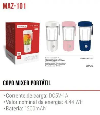 Copo mixer premium super potente mini liquidificador recarregável 400ml